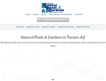 Tablet Screenshot of naturalpoolsandgardens.com